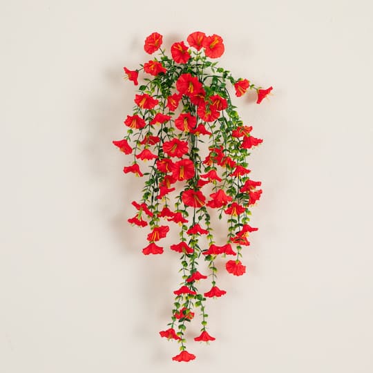 30" UV Resistant Artificial Morning Glory Hanging Plants